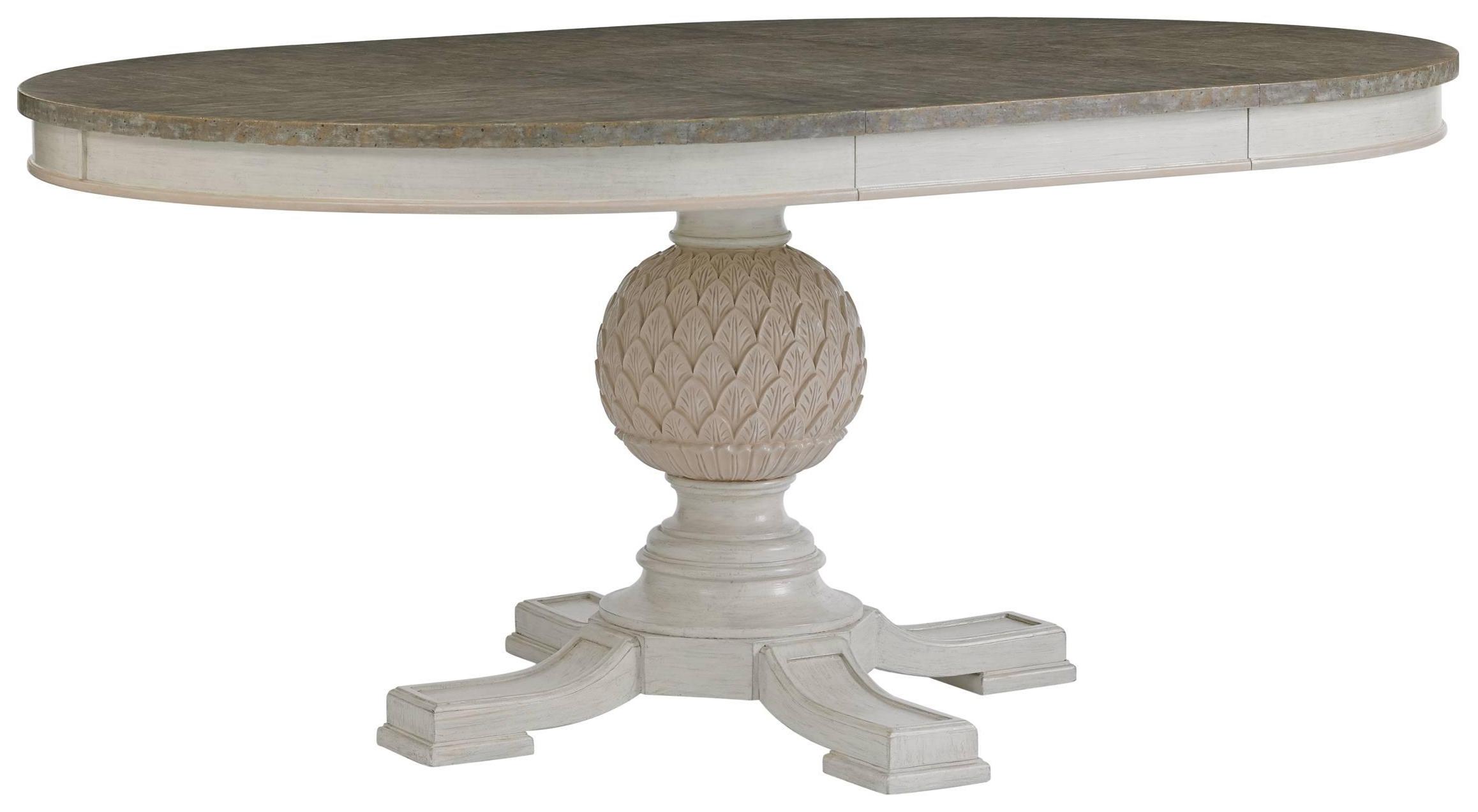 Stanley Furniture Preserve 3402130 Artichoke Pedestal Table with Leaf